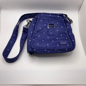 Lug Navy Polka Dot CanCan Bag.  Great condition. Nylon.